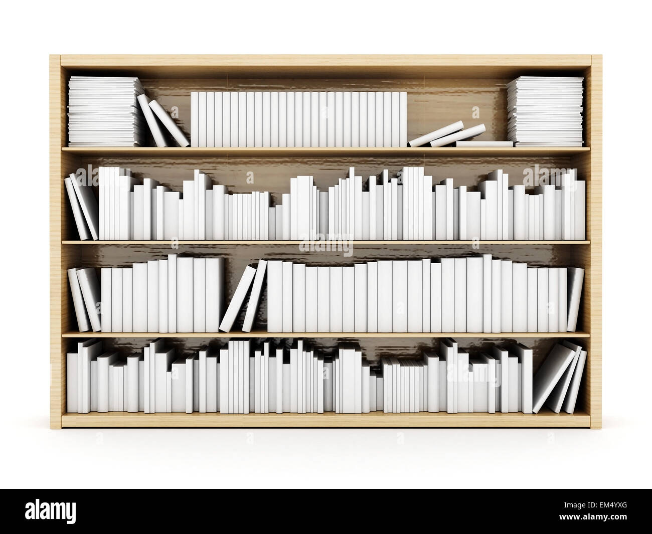 White Bookshelves Background