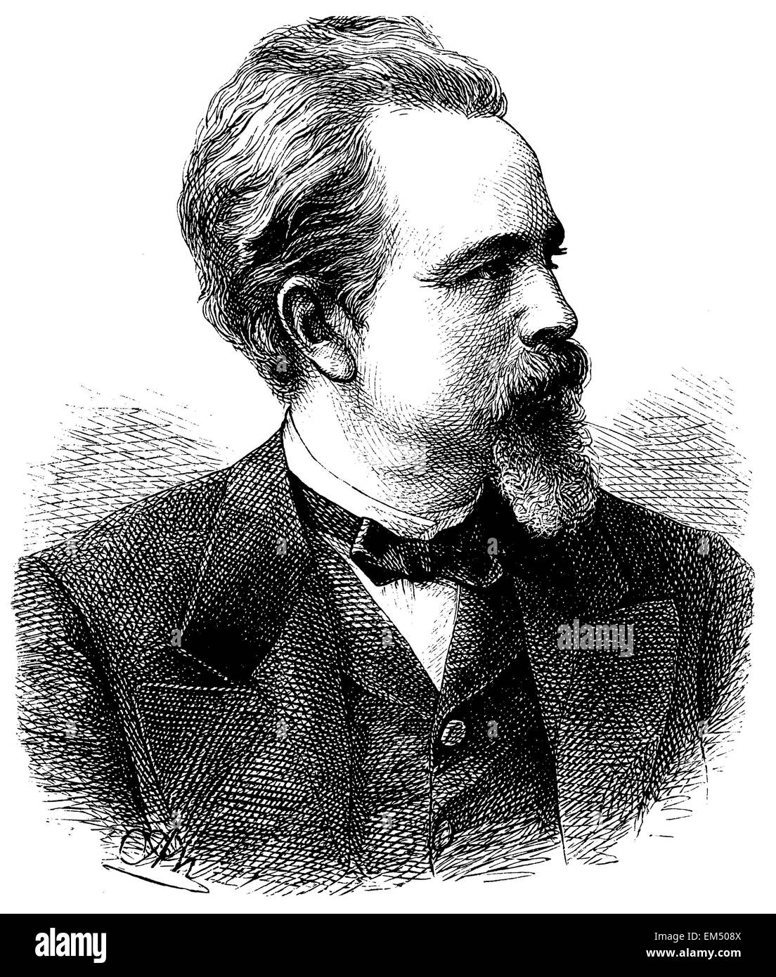 Franz Holtzendorff (born October 14, 1829) Stock Photo