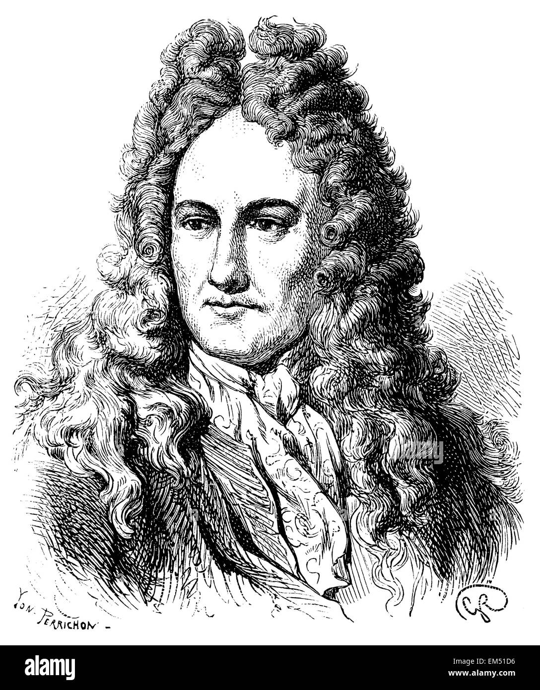 Gottfried Wilhelm Freiherr von Leibniz Stock Photo