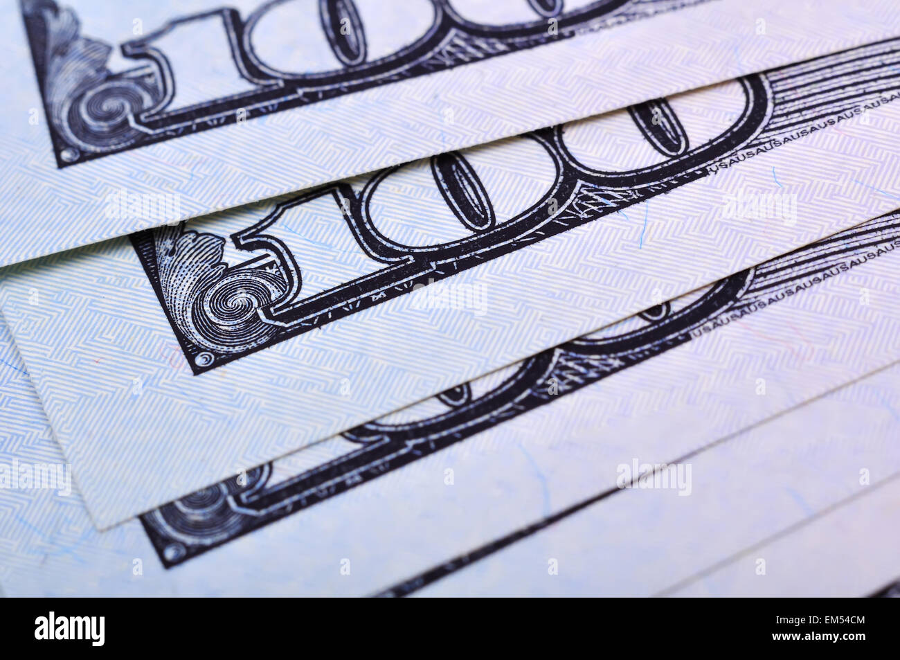 one hundred dollar bills, super macro Stock Photo - Alamy