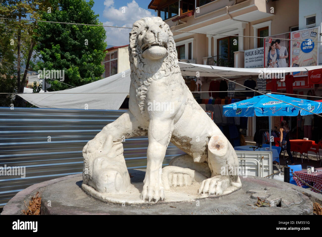 Roman lion from Kaunos, Köyceğiz, Turkey Stock Photo