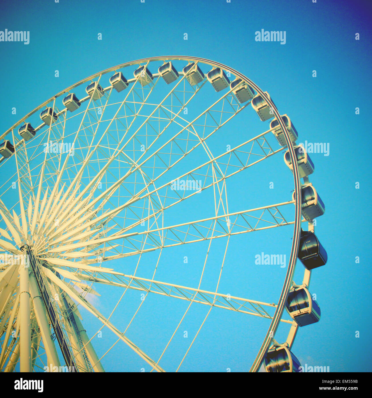 Ferris wheel with filter effect Stock Photo