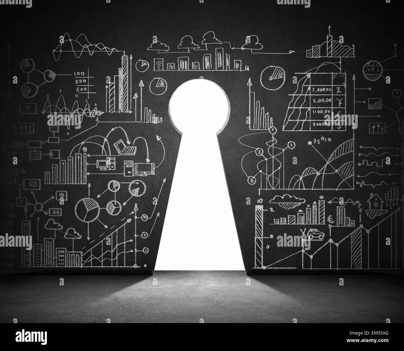 Key hole background Stock Photo - Alamy