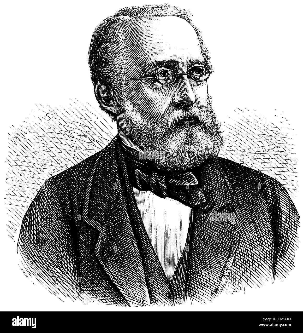 Rudolf Virchow (born October 13, 1821 ) Stock Photo