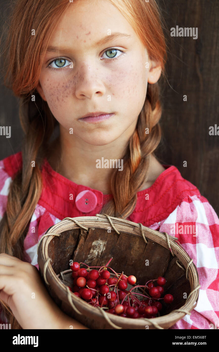 Redheaded child Stock Photo