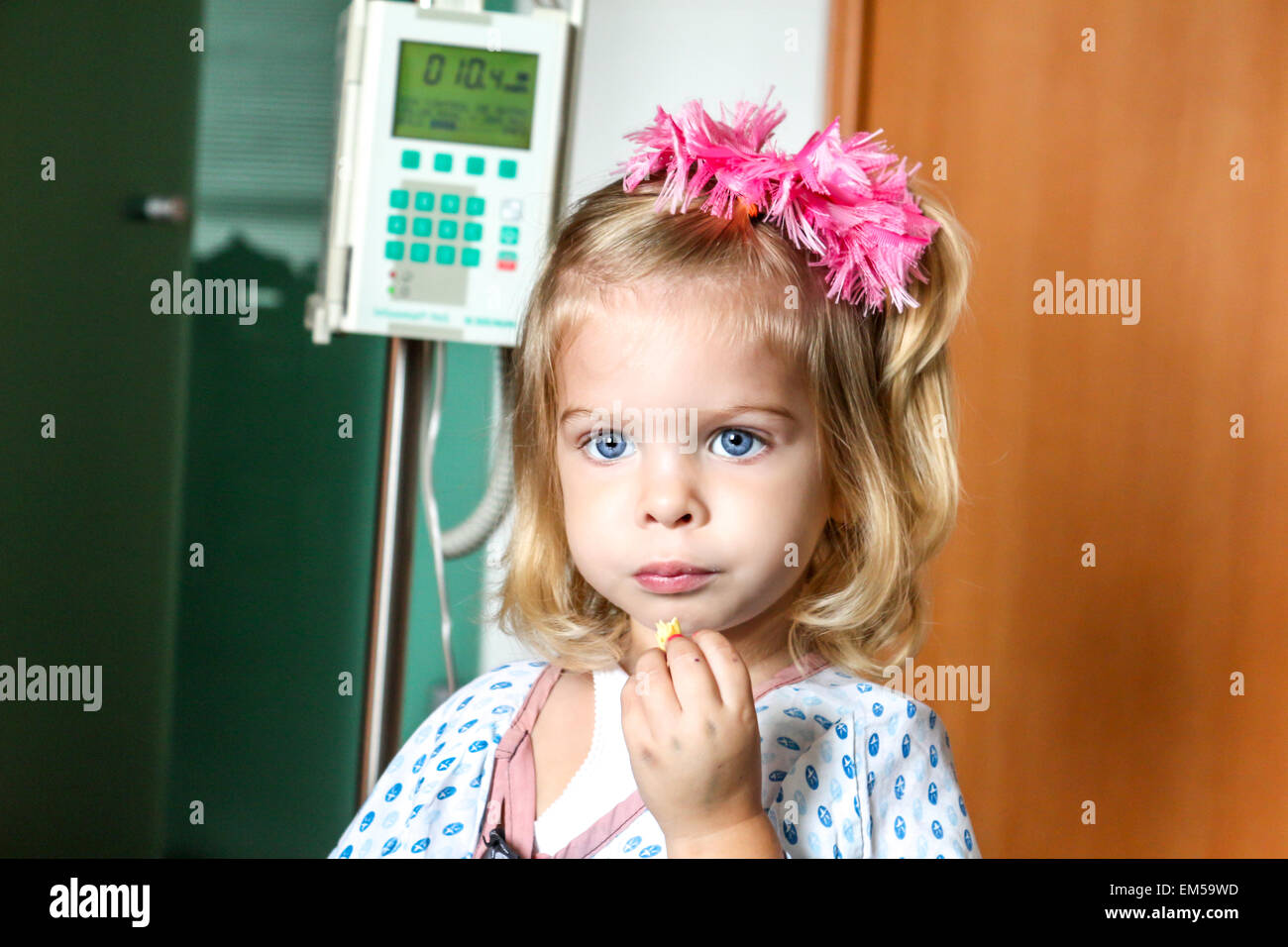 Hospitalized Girl Stock Photo