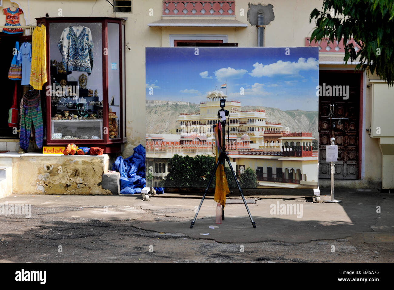 Photographer’s Set-Up Inside The City Palace, Jaipur, Rajasthan Stock Photo