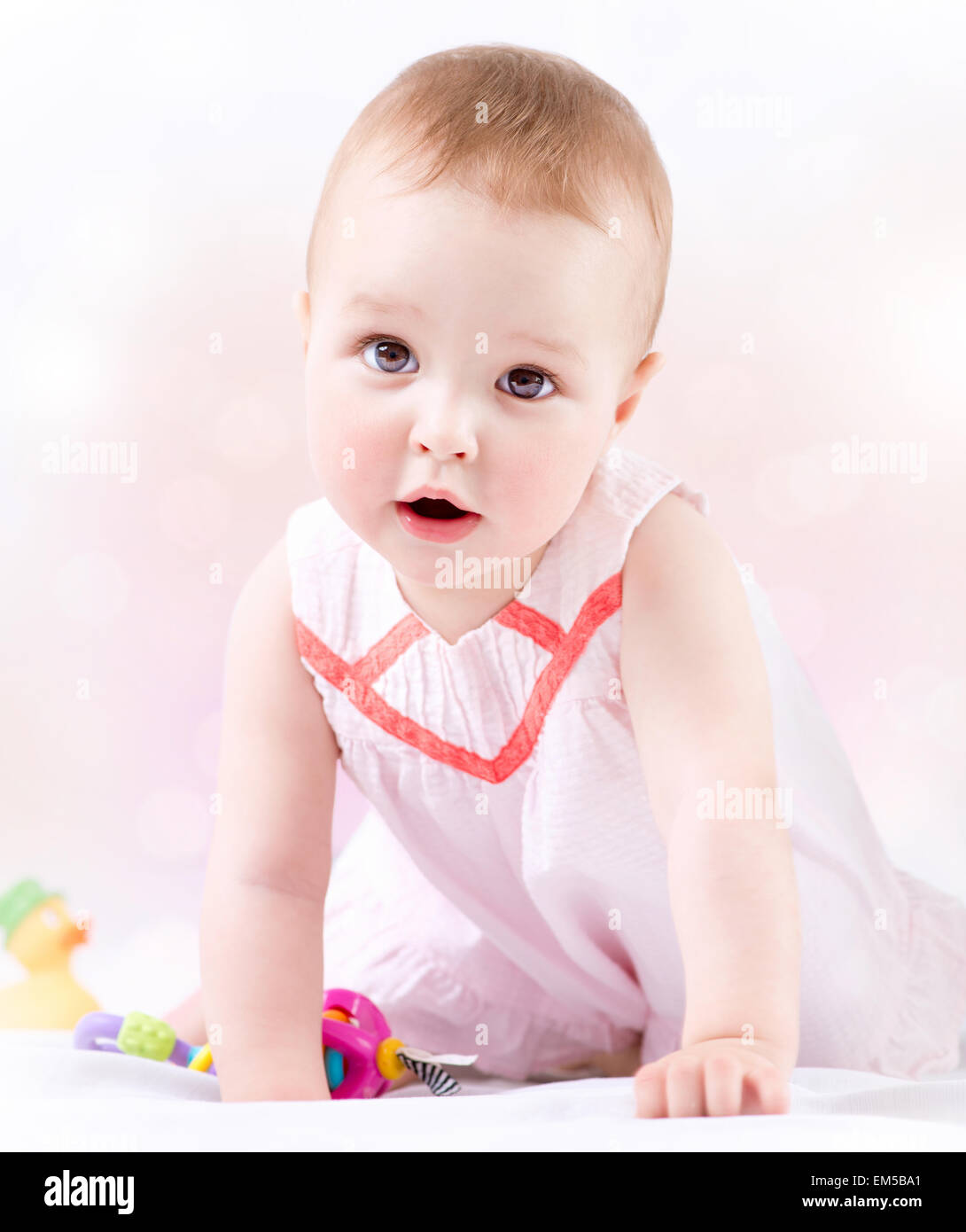 Baby. Cute Baby Girl Portrait Stock Photo Alamy