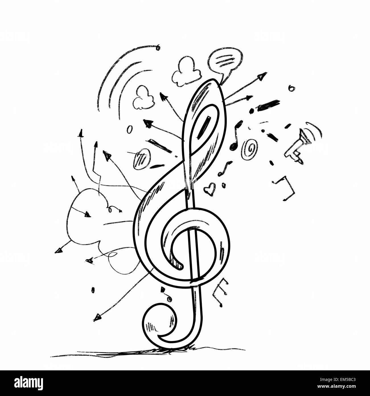 Musical notation sketch hi-res stock photography and images - Alamy