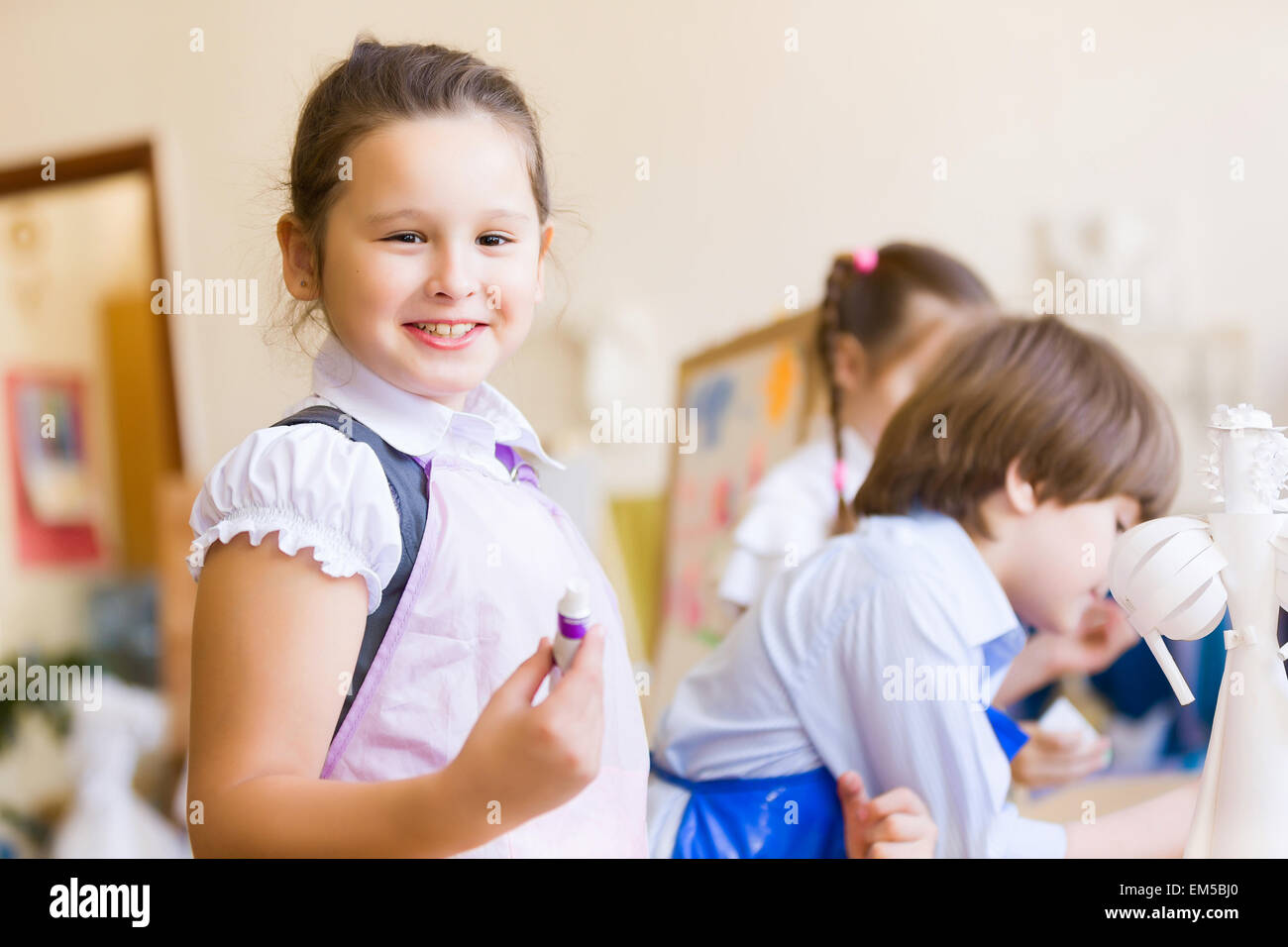 Children drawing and painting Stock Photo - Alamy