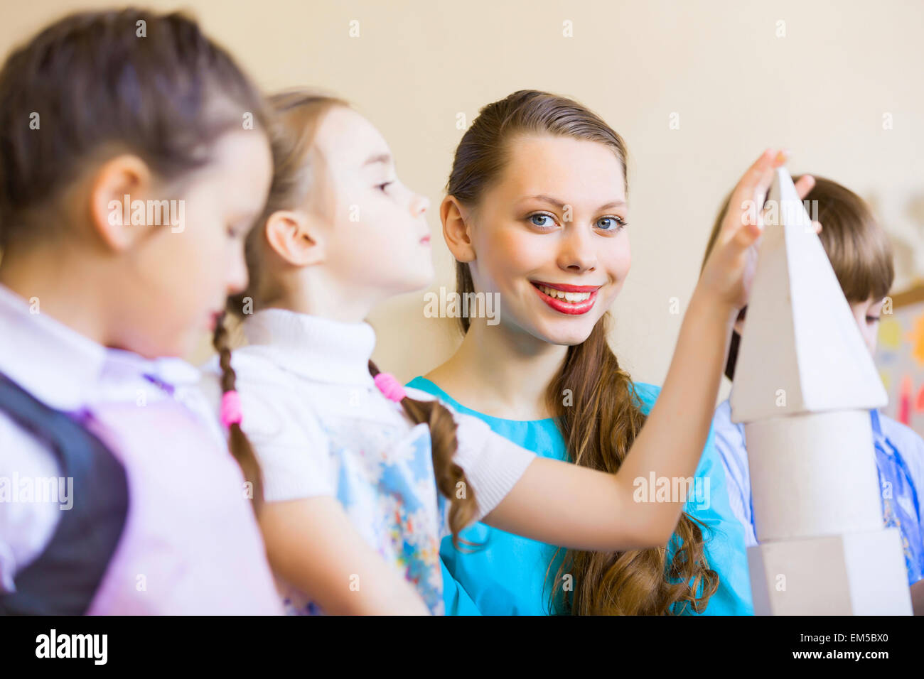 Children drawing and painting Stock Photo - Alamy