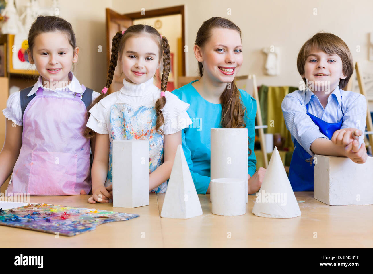 Children drawing and painting Stock Photo - Alamy