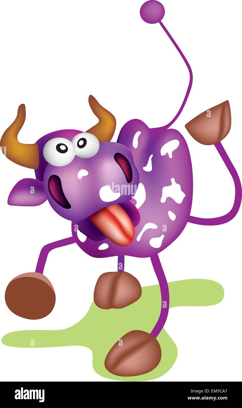 Фиолетовая корова мультяшная