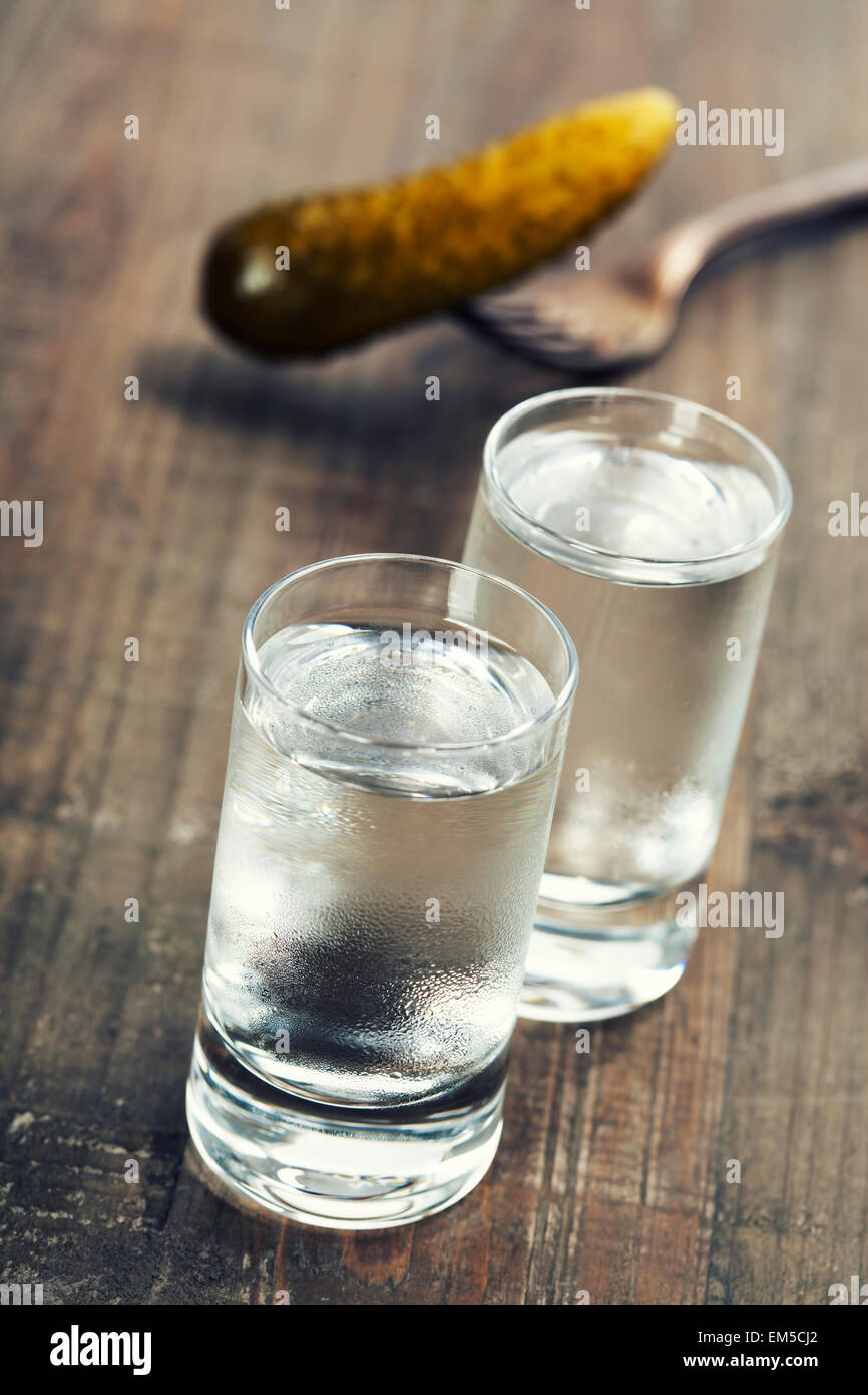 Russian vodka with pickles Stock Photo Alamy