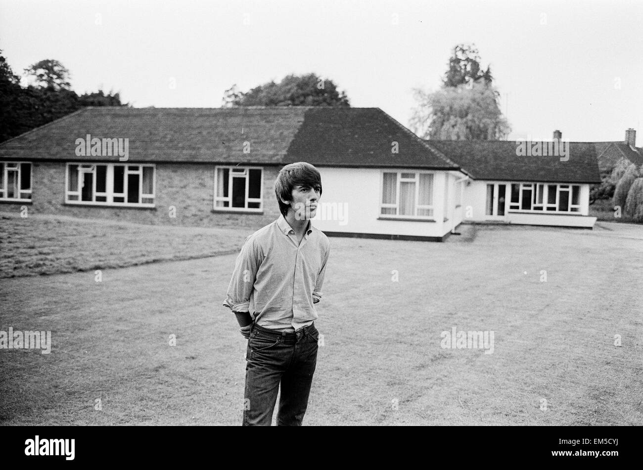 The Beatles George harrison at home in Esher 17th July 1964. Stock Photo