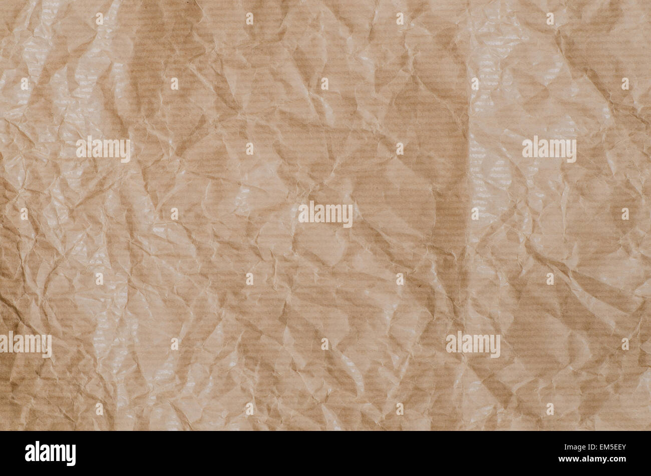 closeup to creased brown paper texture background Stock Photo