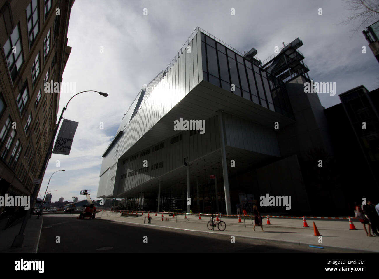 New York, USA. 15th Apr, 2015. Finishing touches are being put on the new Whitney Museum of American Art building at Washington Street and Gansevoort Street, in New York City's Meatpacking District at the end of the High Line.   Designed by architect Renzo Piano, the 200,000-square-foot space will open to the public on May 1st, 2015        London 2012  - Olympics:   Swimming Practice        London 2012  - Olympics:  Diving Practice.        London 2012  - Olympics:  Swimming Practice. Credit:  Adam Stoltman/Alamy Live News Stock Photo