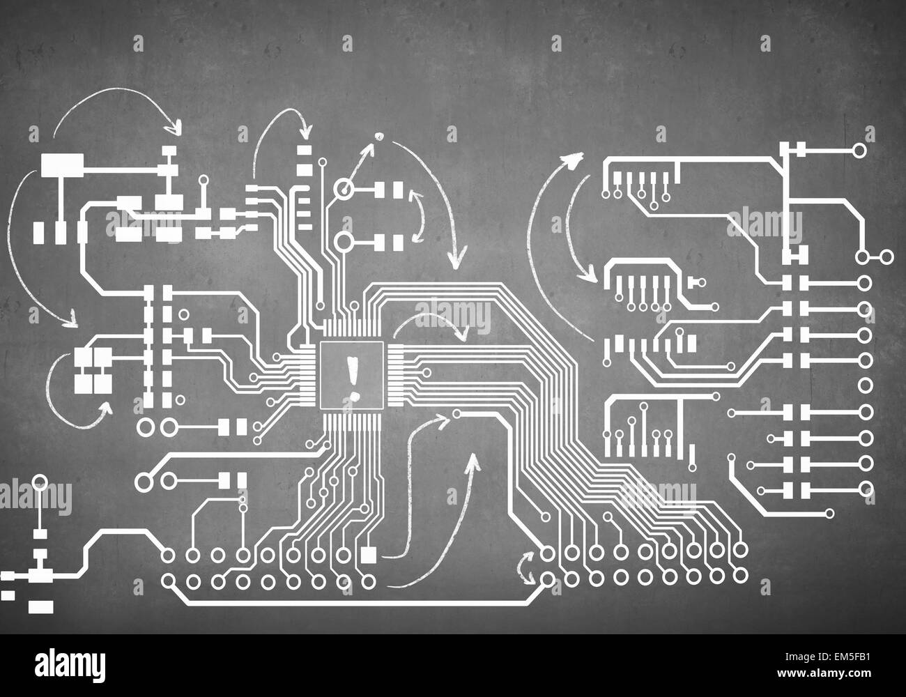 Simple Circuit Board Drawing