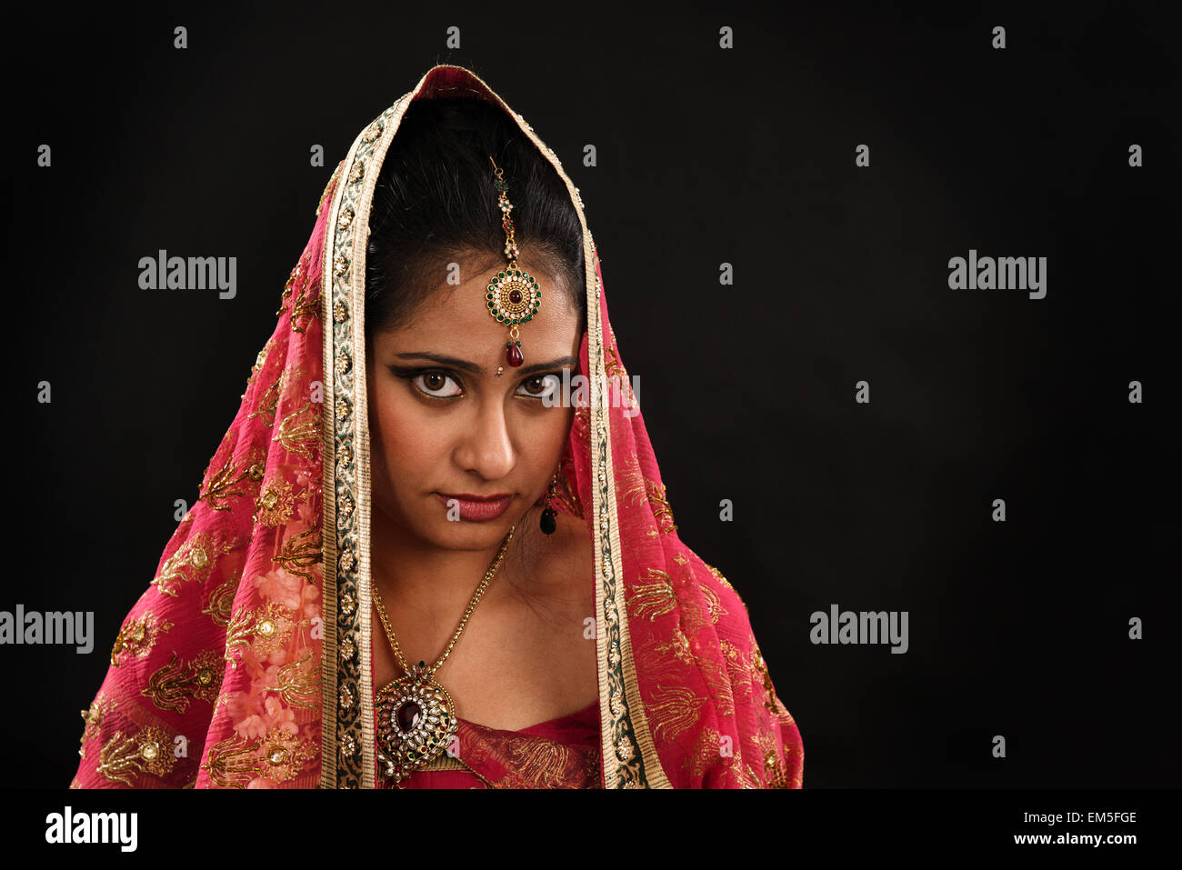 Indian woman in traditional sari Stock Photo