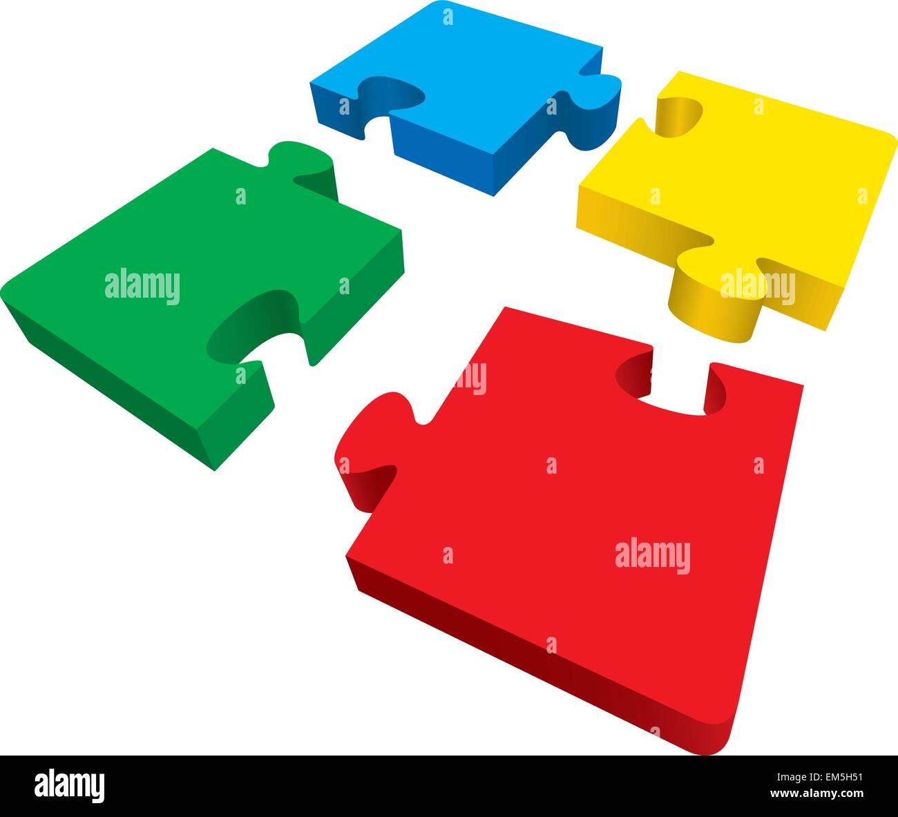 Vector illustration of puzzle pieces Stock Vector Image & Art - Alamy