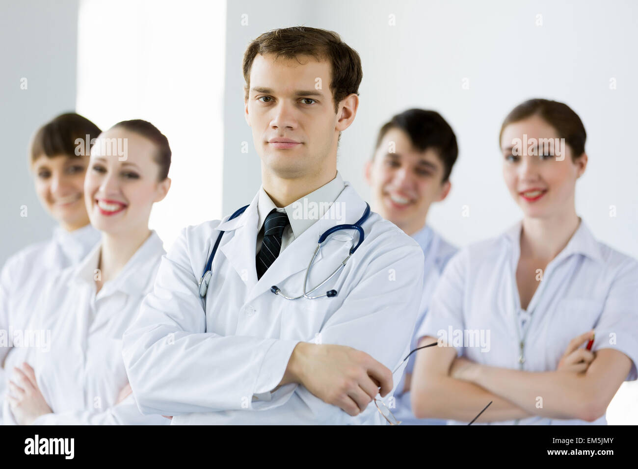 Hispanic male doctor in uniform hi-res stock photography and images - Alamy