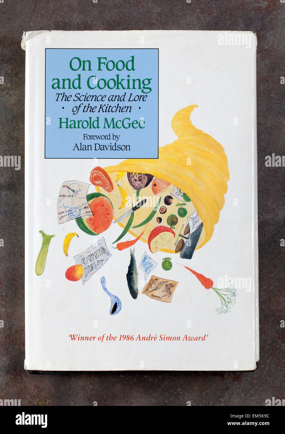 A copy of 'On Food and Cooking' by Harold McGee - Hardback Book Stock Photo
