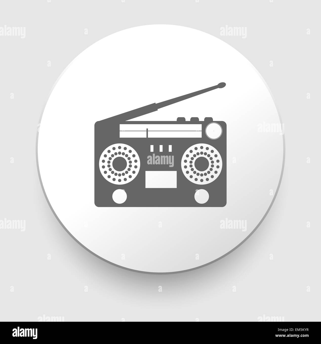 illustration of vintage radio tape recoreder Stock Photo