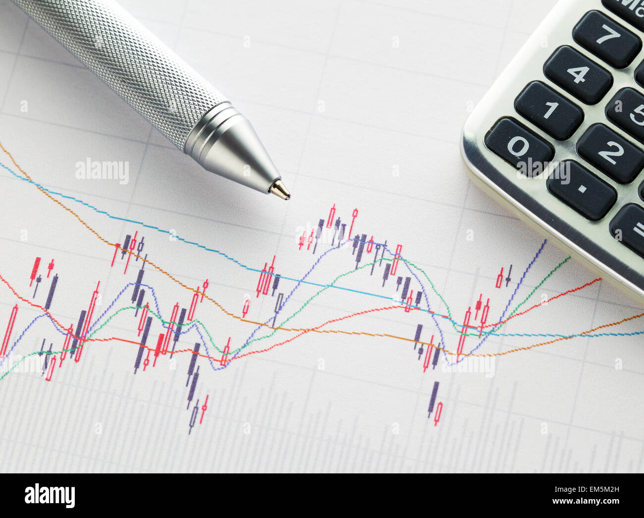 Stock market chart Stock Photo