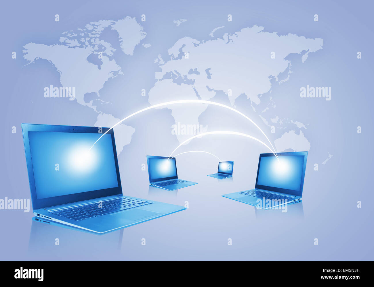 Network design concept laptops hi-res stock photography and images - Alamy