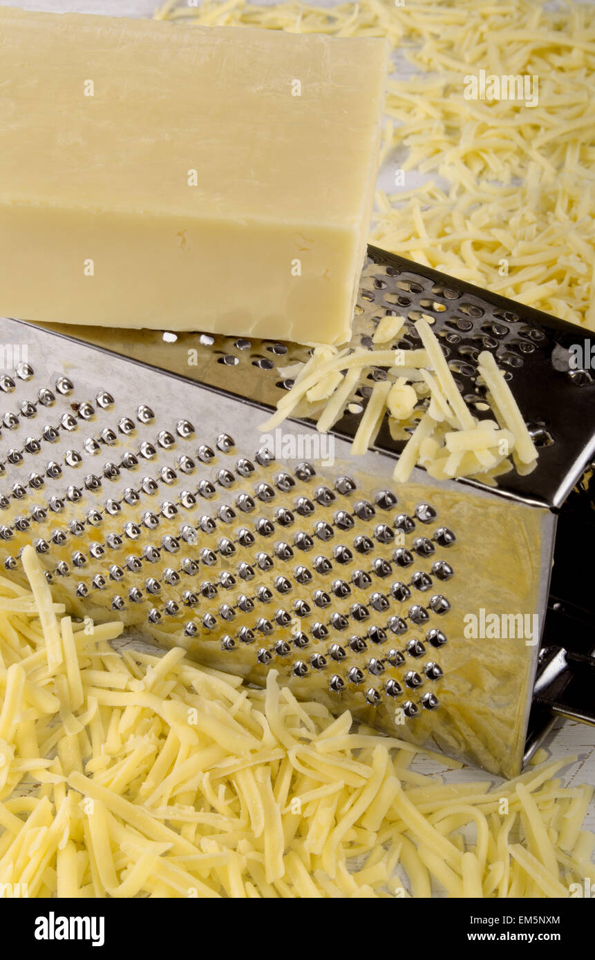 grated cheddar cheese Stock Photo Alamy