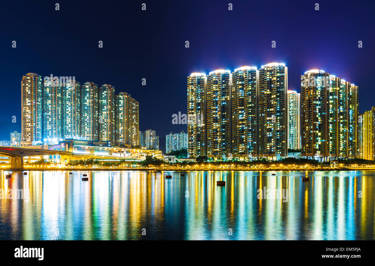 Hong Kong cityscape at night Stock Photo - Alamy