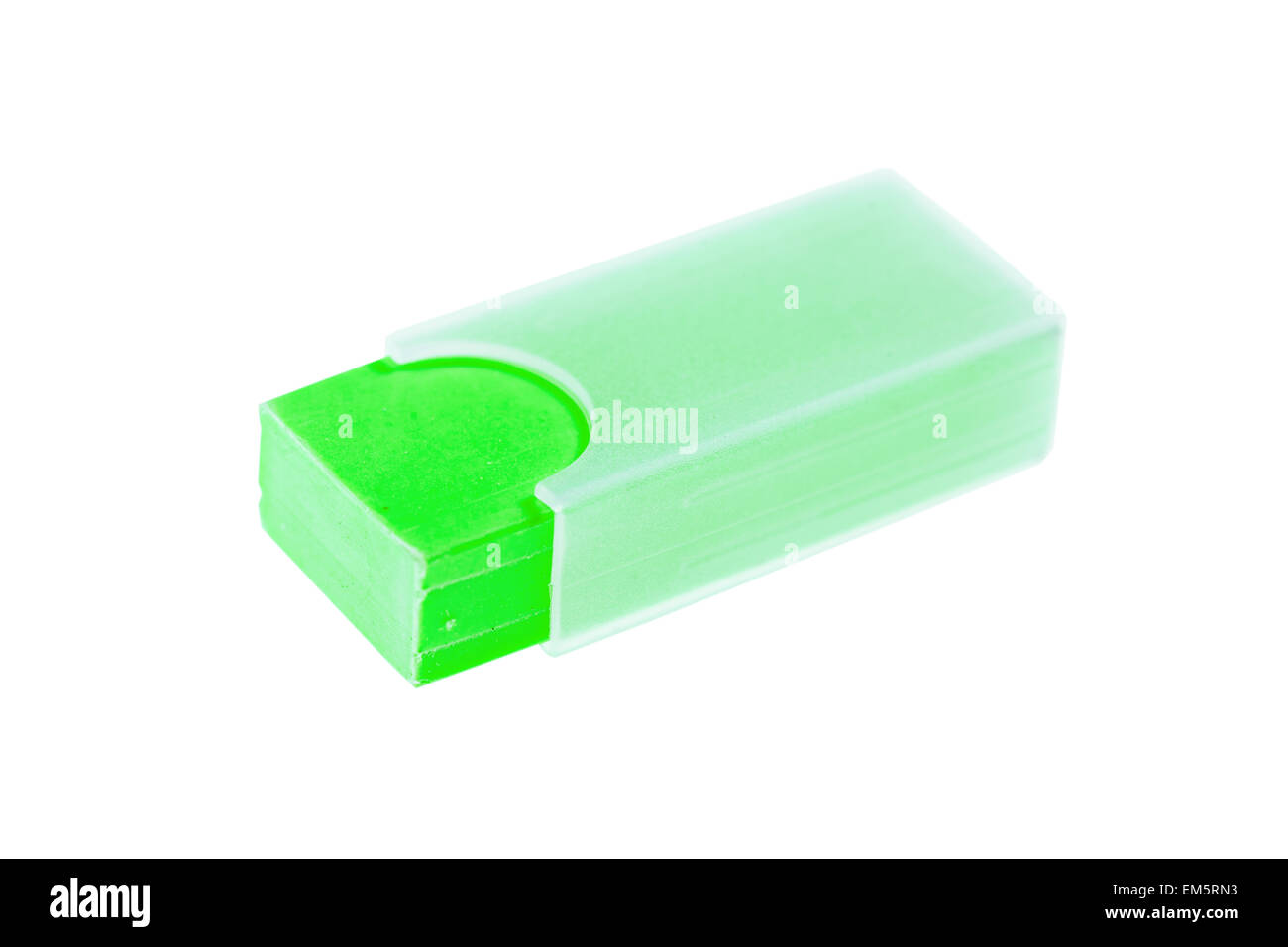 green shool eraser Stock Photo