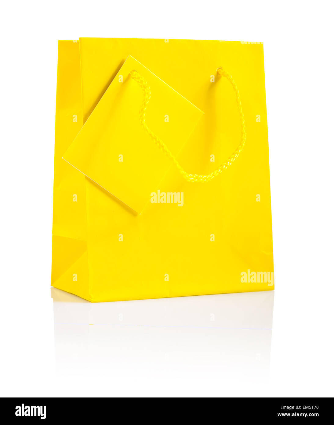 single yellow paper bag Stock Photo Alamy