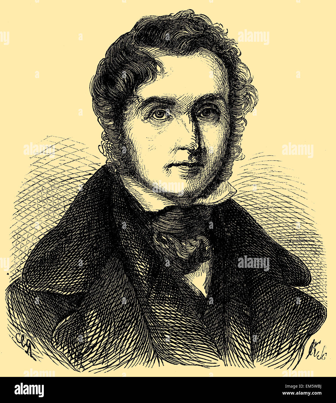 Justus von Liebig (May 12, 1803 – April 18, 1873), German chemist Stock Photo