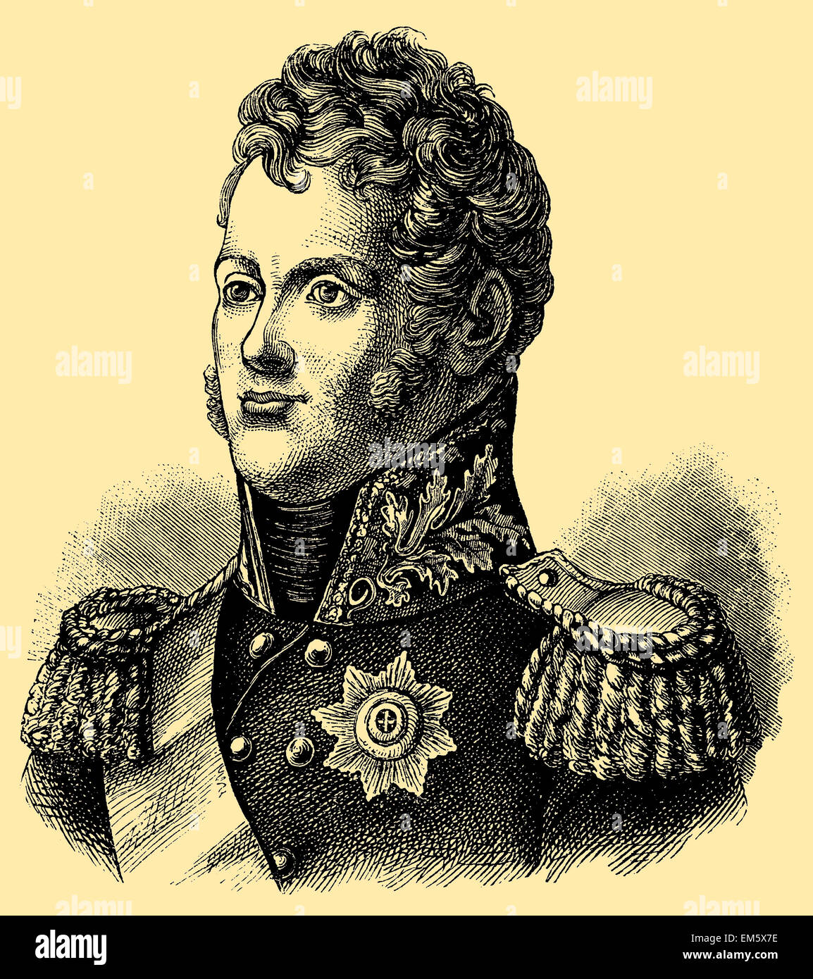 Alexander I of Russia (1777 – 1825), Alexander the Blessed, Emperor of Russia Stock Photo