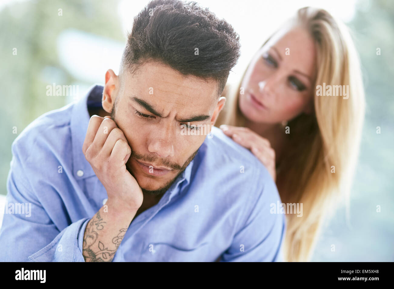 Couple consoling Stock Photo