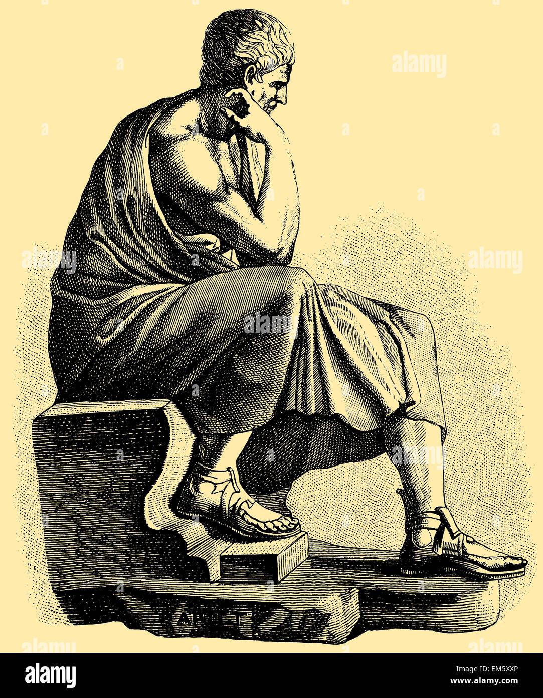 Aristotle (384 BC – 322 BC), Greek philosopher Stock Photo