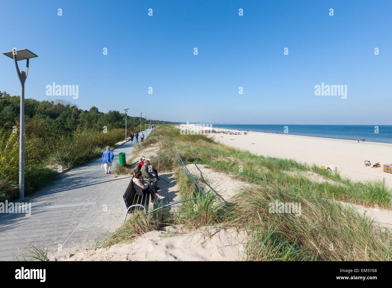 Seaside promenade in Swinoujscie, Poland Stock Photo - Alamy