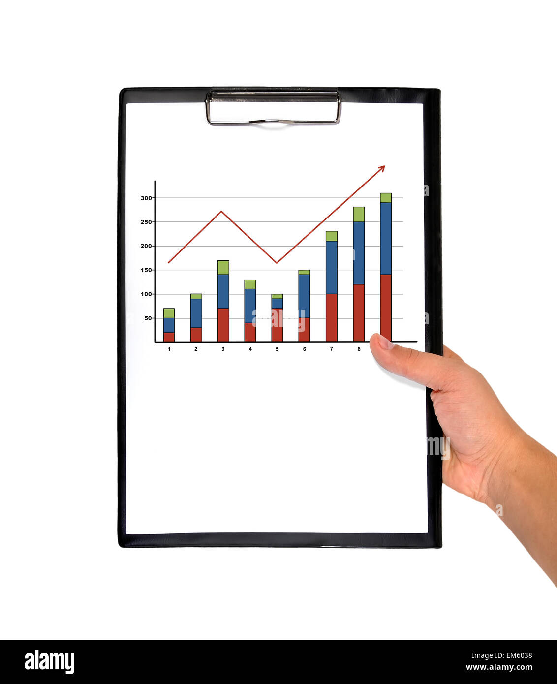 hand holding clipboard Stock Photo Alamy