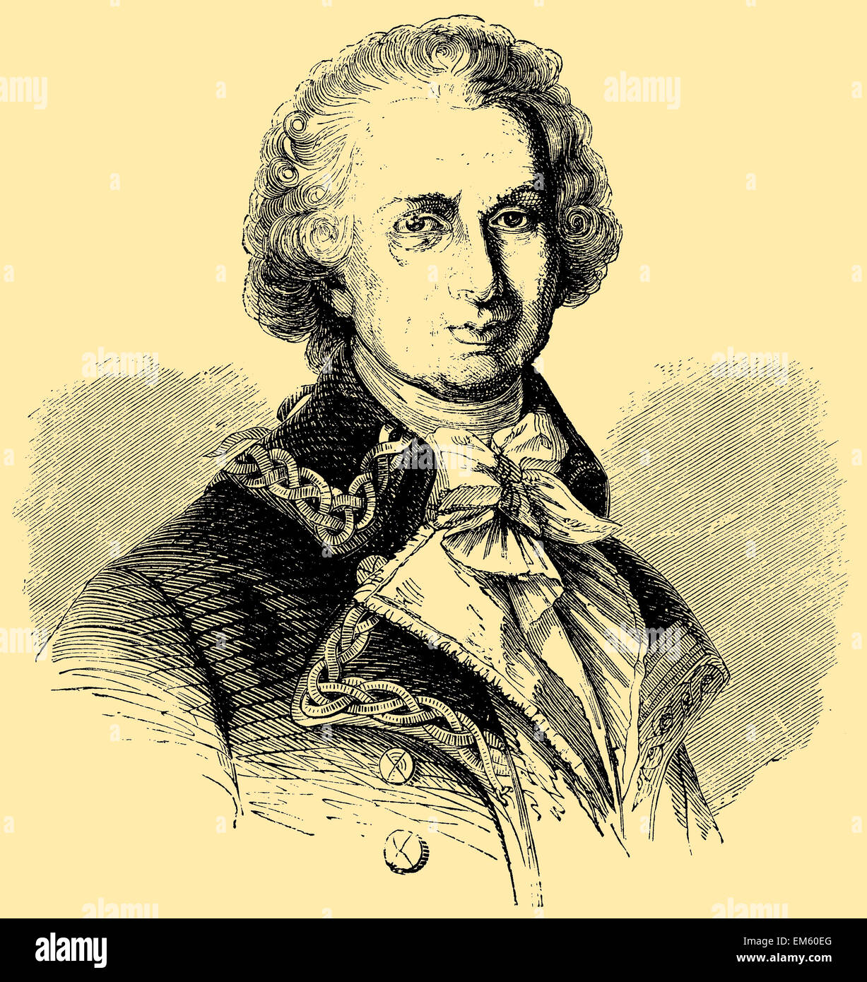 Louis-Antoine, Comte de Bougainville (12 November 1729 – 31 August 1811), French admiral and explorer Stock Photo