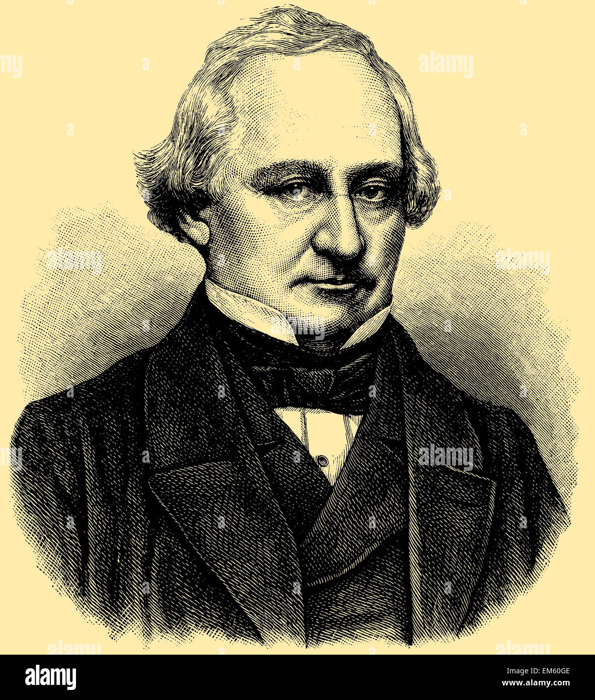Christian Charles Josias, Baron von Bunsen (25 August 1791 - 28 November 1860), German diplomat and scholar. Stock Photo