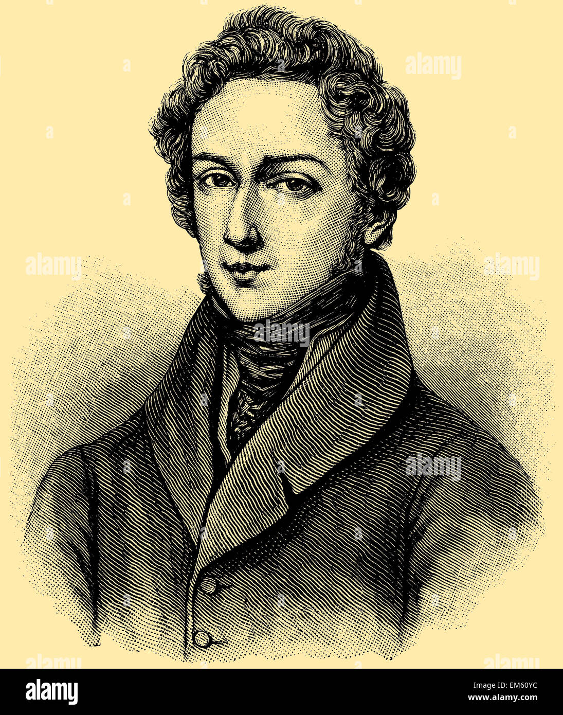 Frédéric François Chopin (1810-1849), Polish composer and virtuoso pianist Stock Photo