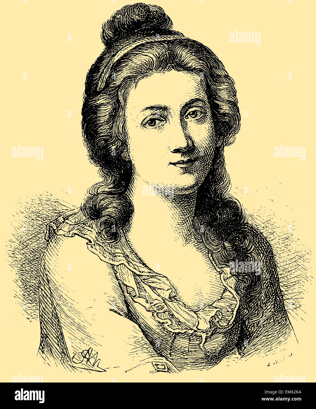 Charlotte von Kalb  (1761 - 1843), German author Stock Photo