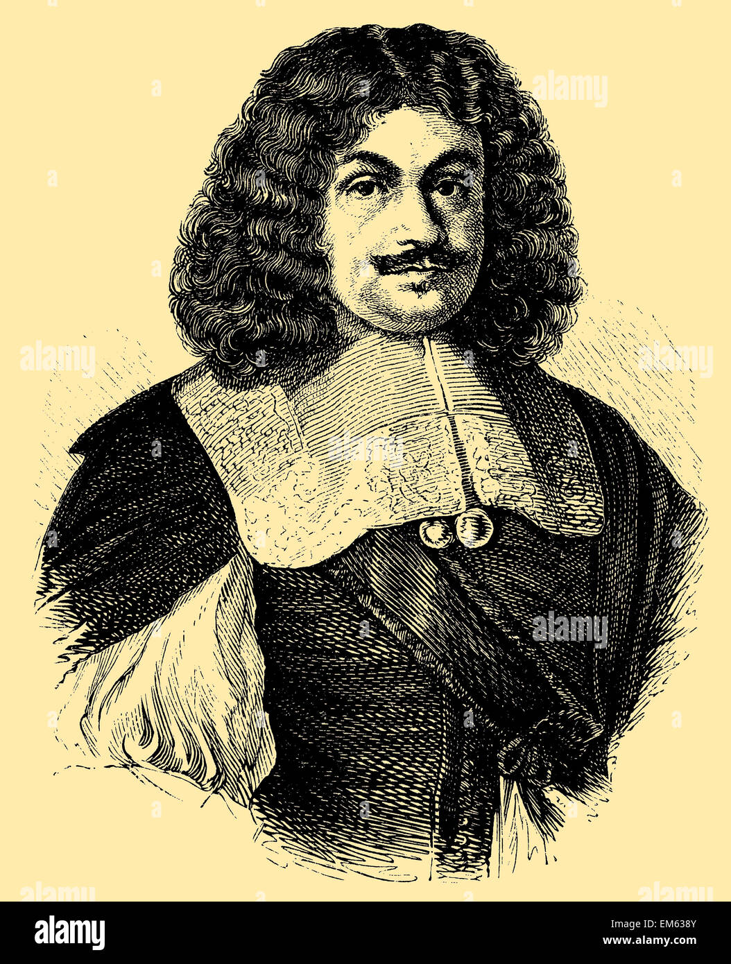 Andreas Gryphius (1616 - 1664), German lyric poet and dramatist Stock Photo