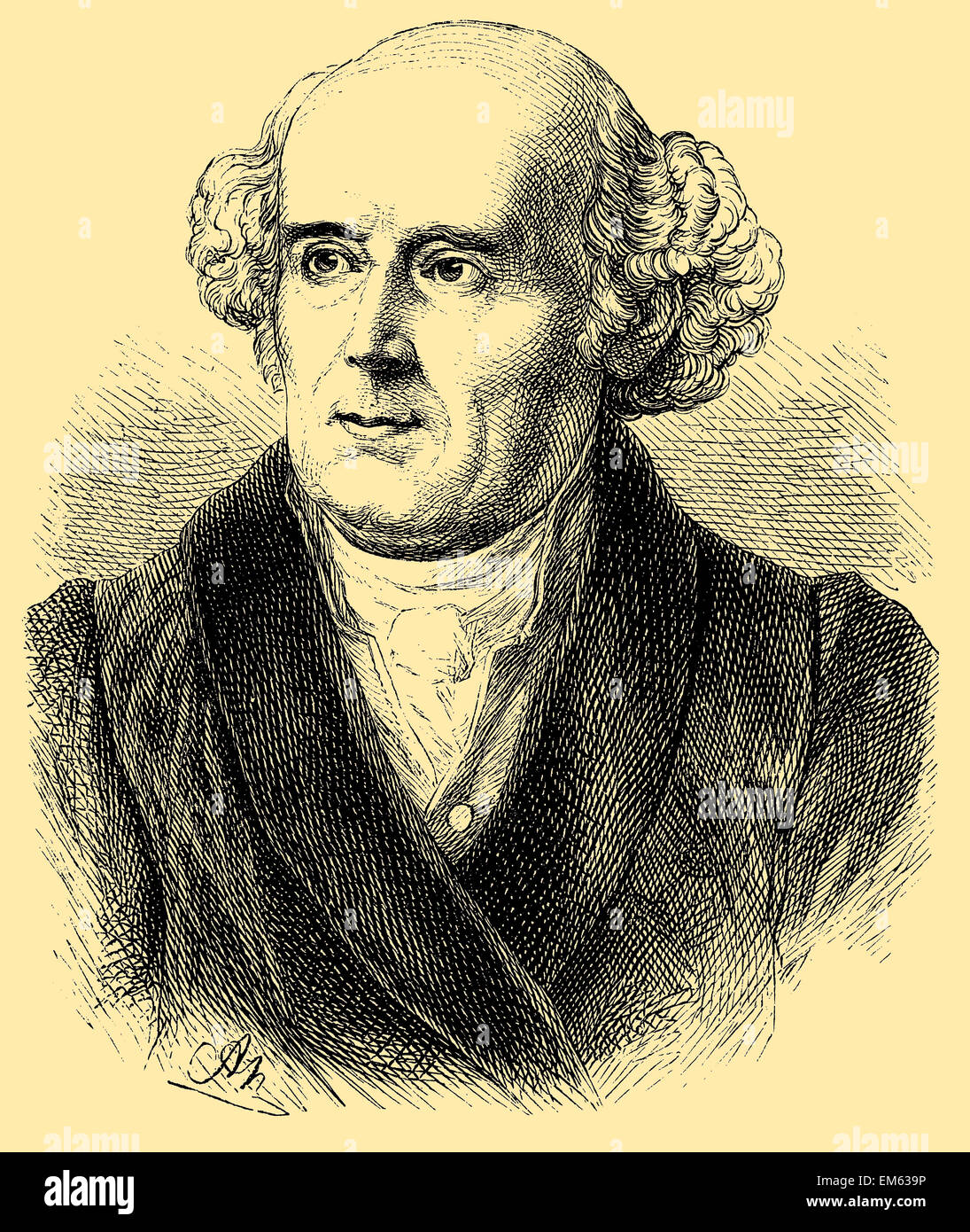 Samuel Hahnemann (1755 - 1843), German physician, created an alternative medicine practice homeopathy Stock Photo
