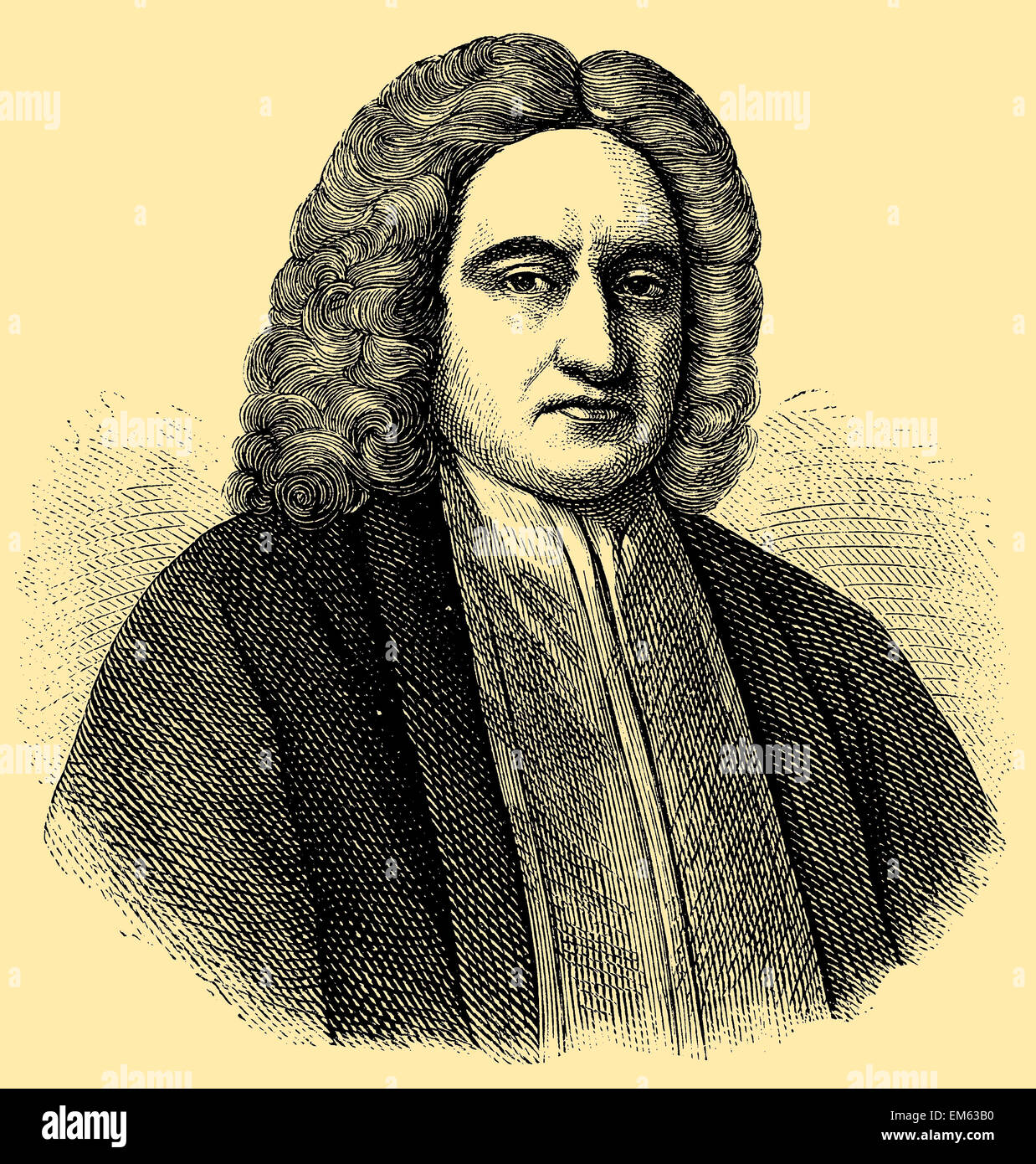 Edmond Halley (1656 – 1742), English Astronomer Royal Stock Photo