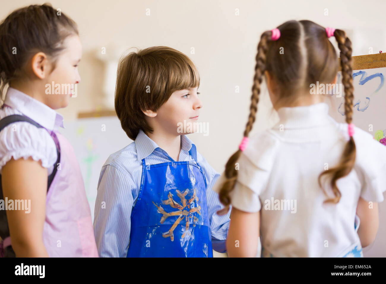 Children drawing and painting Stock Photo - Alamy