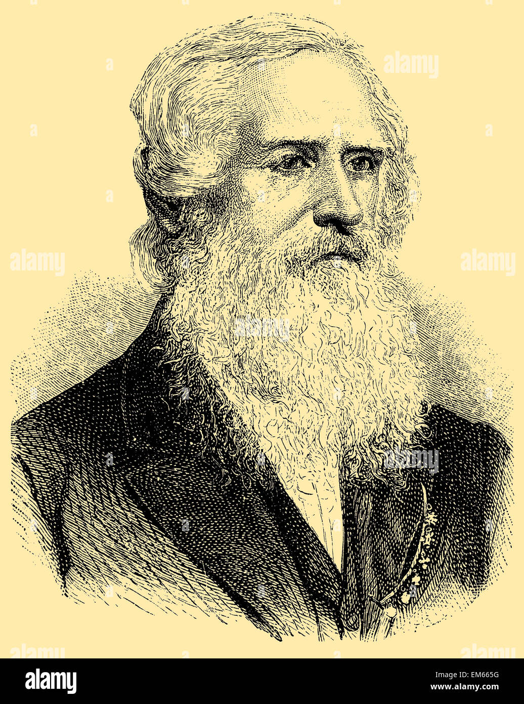 Samuel F. B. Morse (1791 - 1872), creator of a single-wire telegraph system and Morse code Stock Photo