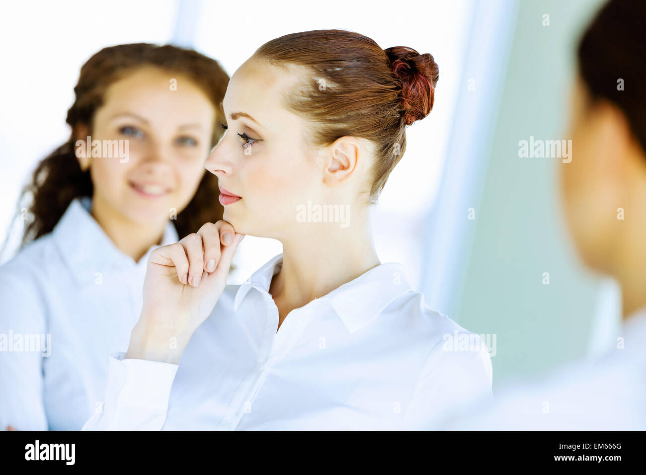 Women at presentation Stock Photo - Alamy