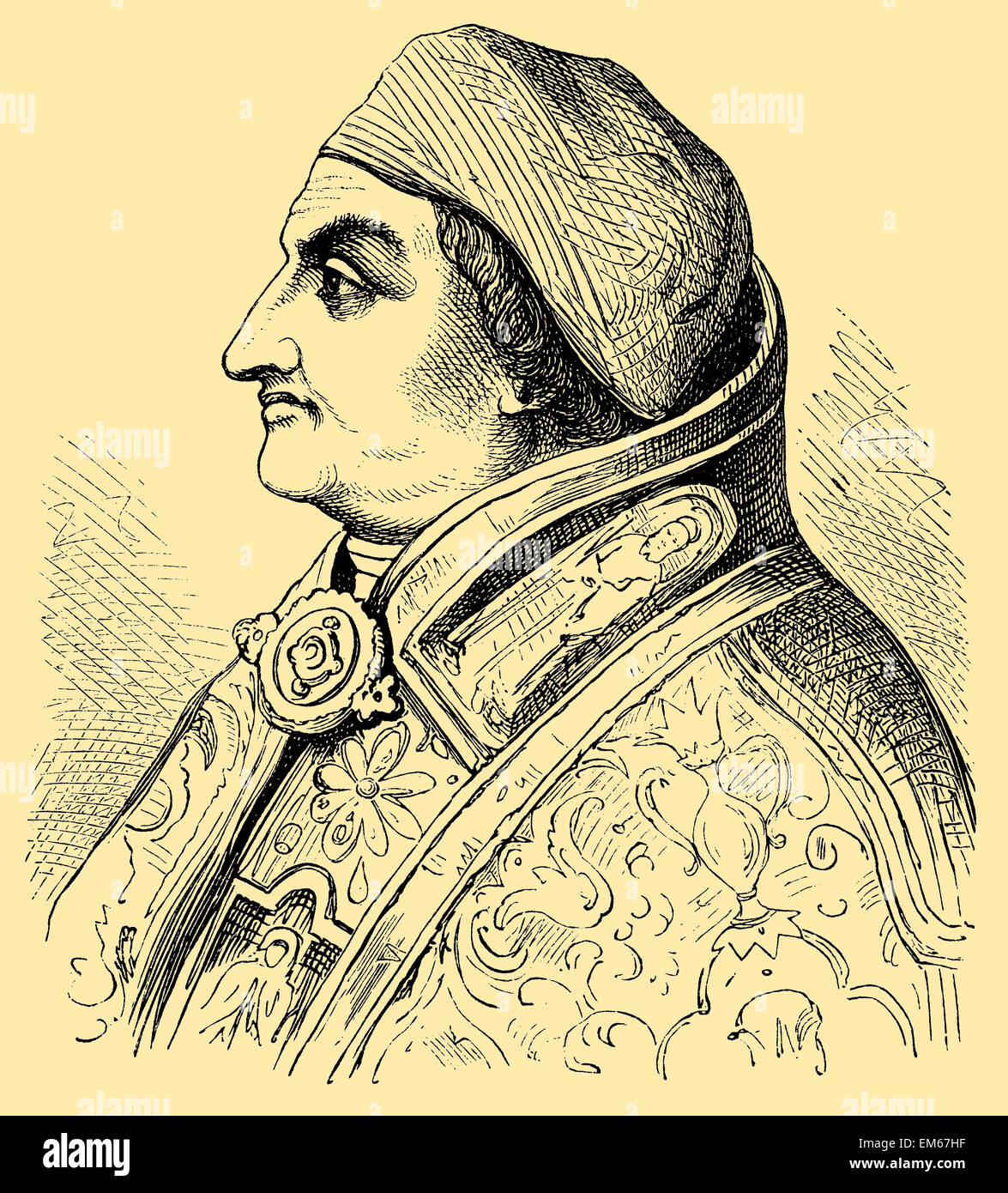 Pope Pius II. (1405 - 1464) Stock Photo